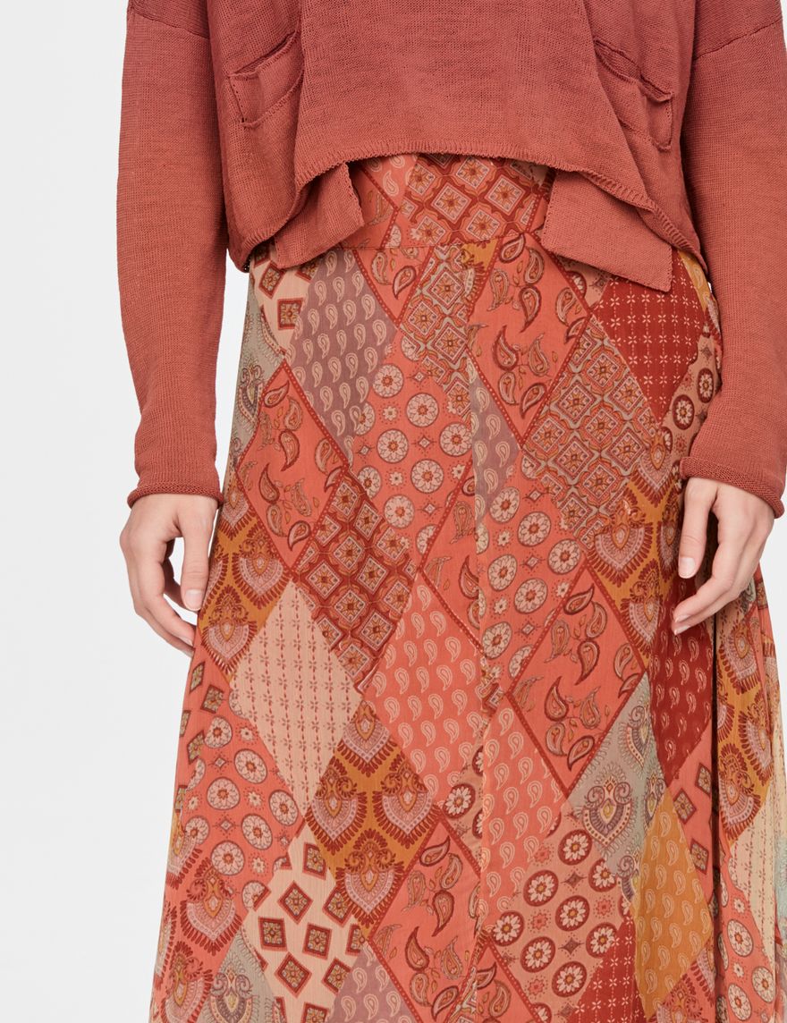 Sarah Pacini uitlopende rok - patchwork