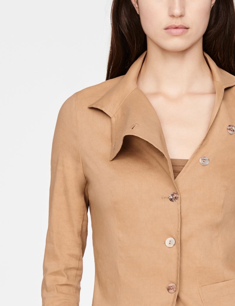 Sarah Pacini Veste en lin - asymétrique
