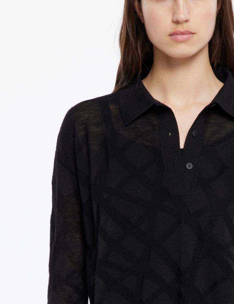 Sarah Pacini Merino sweater - polo style