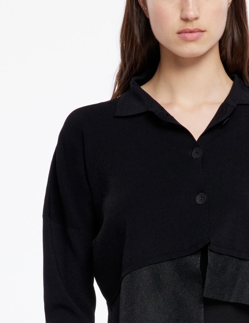 Sarah Pacini Cardigan court - inserts translucides