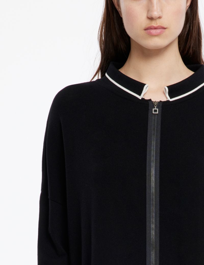 Sarah Pacini Long cardigan - col à découpe