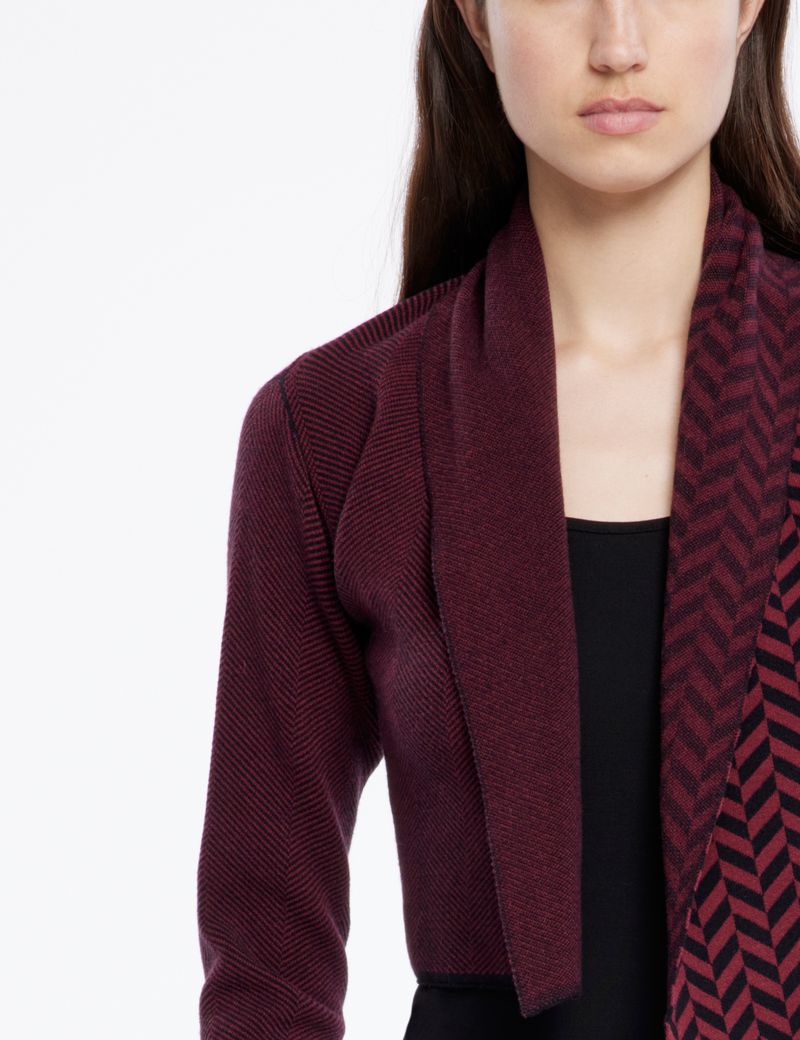 Sarah Pacini Cardigan court - motif chevrons