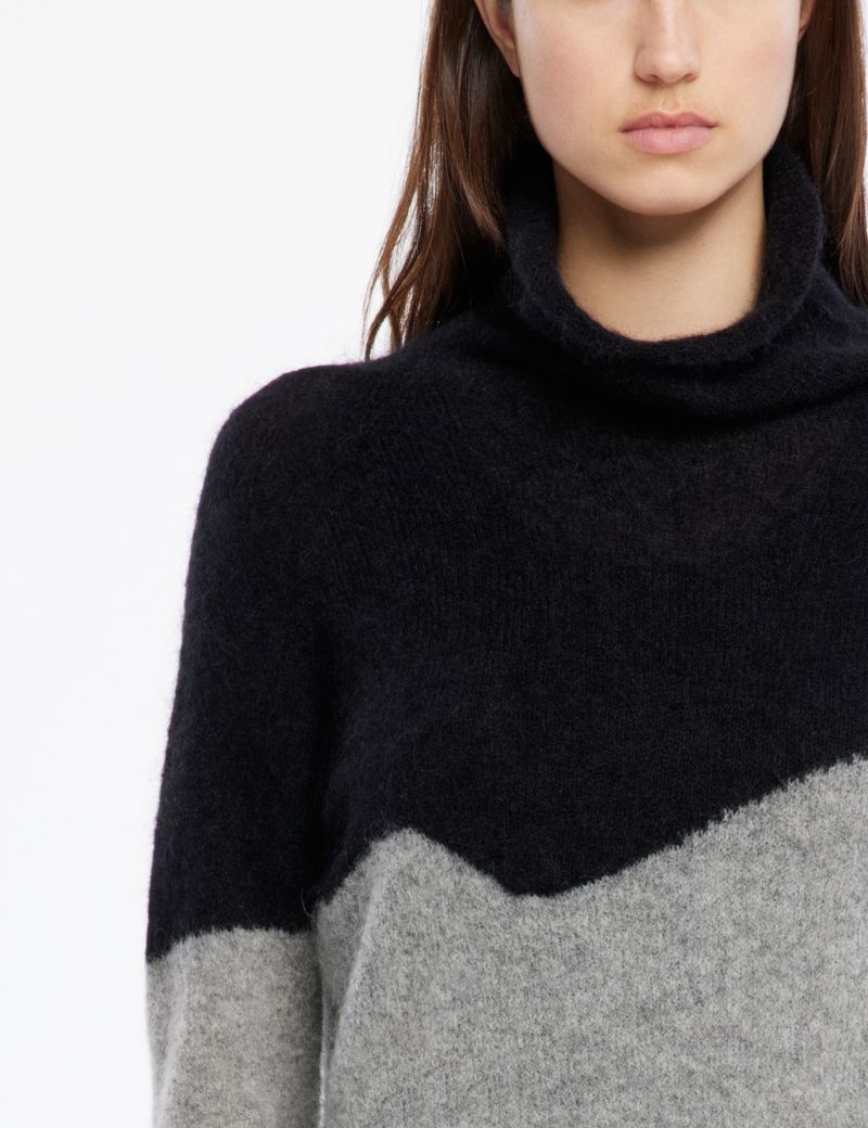 Sarah Pacini Mohair-merino sweater - funnel neck