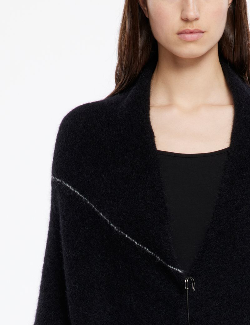 Sarah Pacini Cardigan mohair-mérinos - lignes