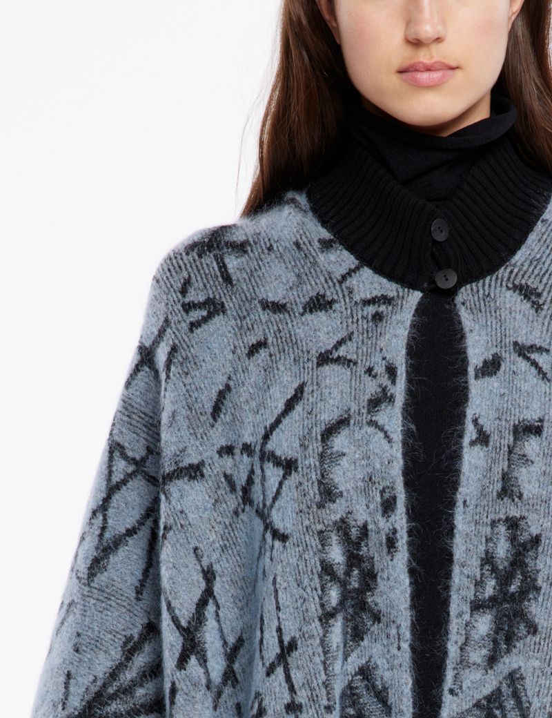 Sarah Pacini Poncho - col cheminée