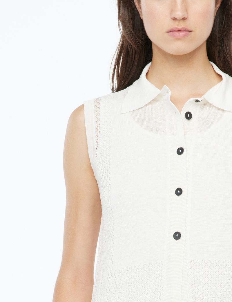 Sarah Pacini Long shirt - moss stitch