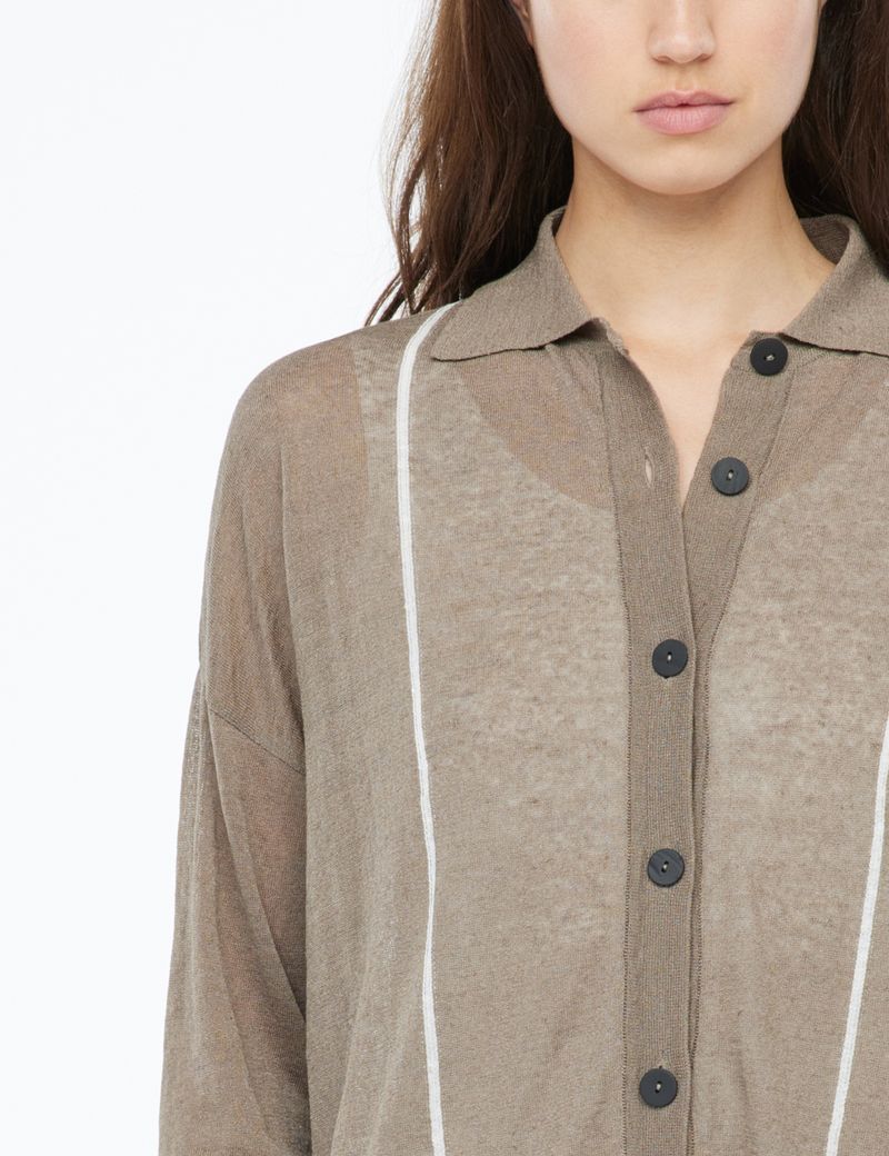 Sarah Pacini Linen shirt - intarsia