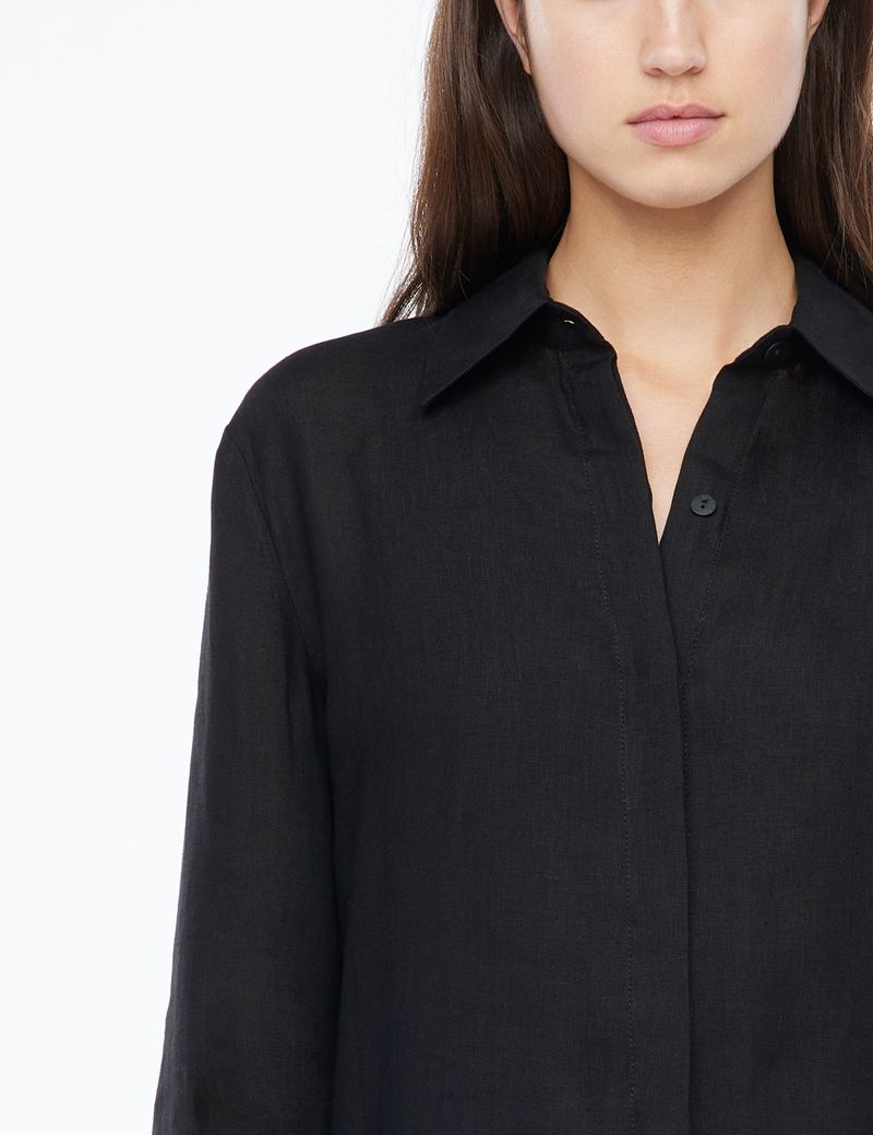 Sarah Pacini Long linen shirt