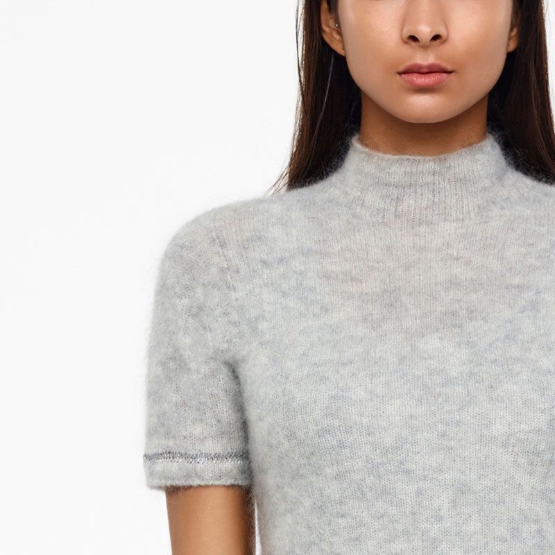Sarah Pacini MOHAIR-MERINO-SWEATER - SCHIMMERNDER STRICK