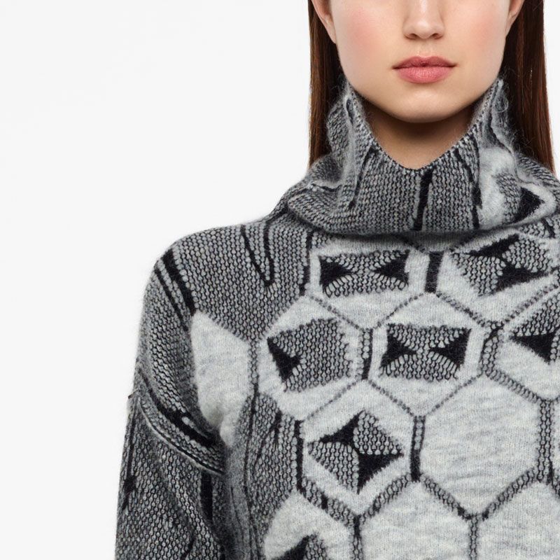 Sarah Pacini PULL JACQUARD - COL MONTANT