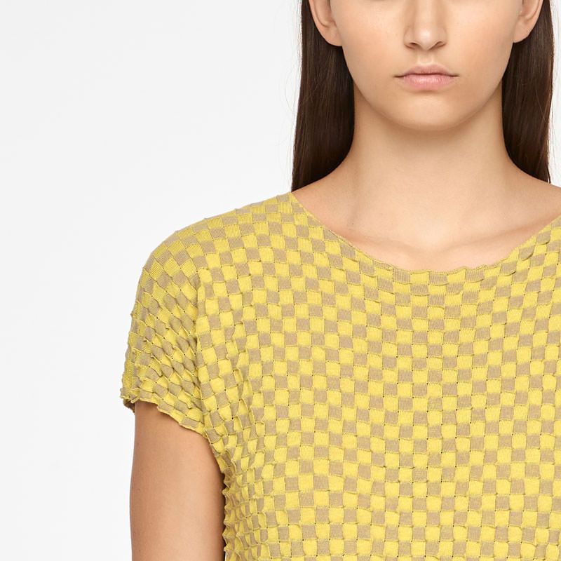 Sarah Pacini SWEATER AUS MAKO-BAUMWOLLE - DAMIER