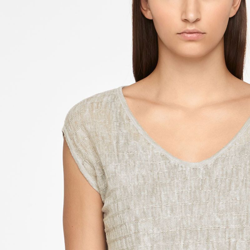 Sarah Pacini LINEN SWEATER - STRIPED