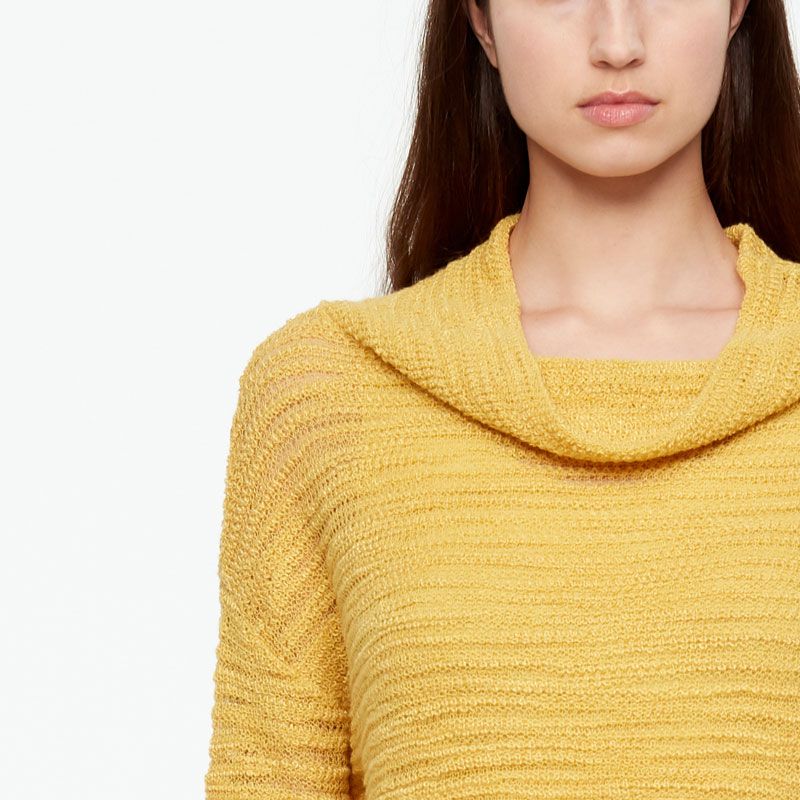 Sarah Pacini PULL EN LIN - COL BÉNITIER