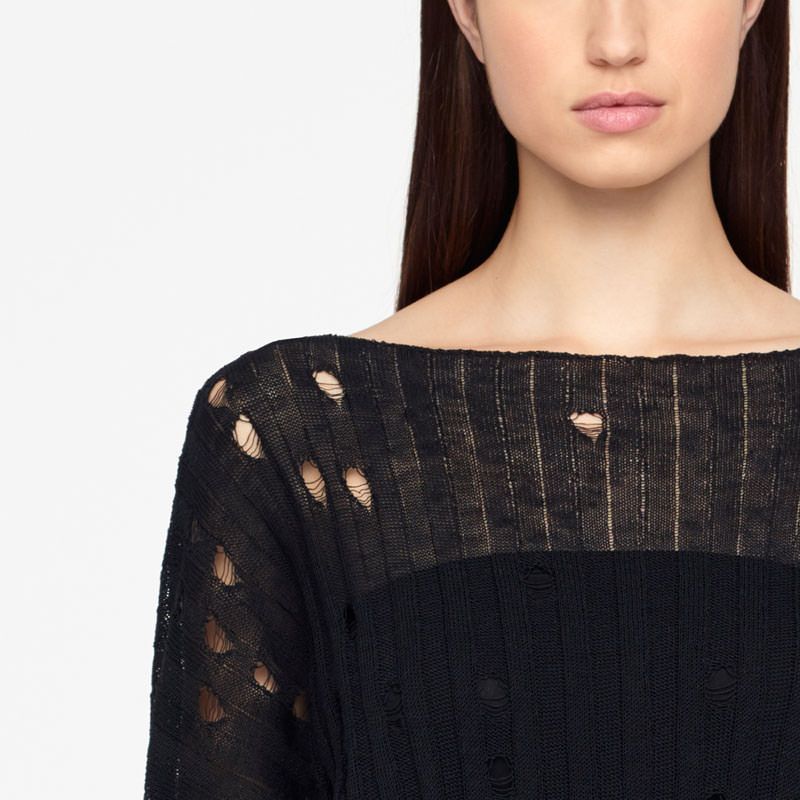 Sarah Pacini PULL EN LIN - MAILLE AJOURÉE