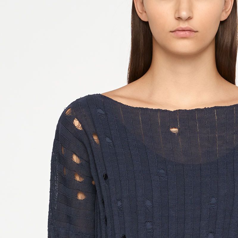 Sarah Pacini PULL EN LIN - MAILLE AJOURÉE