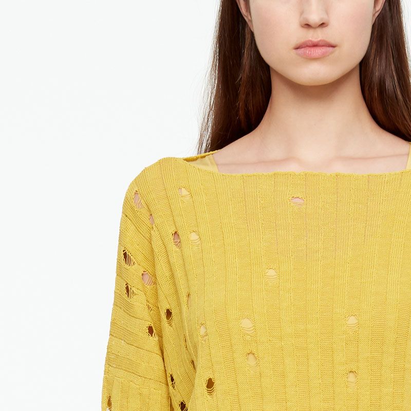 Sarah Pacini PULL EN LIN - MAILLE AJOURÉE