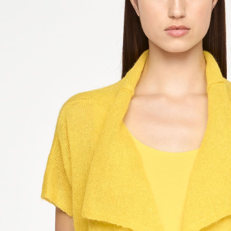 Sarah Pacini KURZER CARDIGAN ULTRA-LEICHTES MOHAIR - KURZÄRMLIG