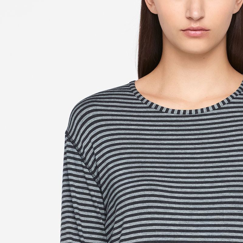 Sarah Pacini GESTREIFTES TOP - LANGE ÄRMEL