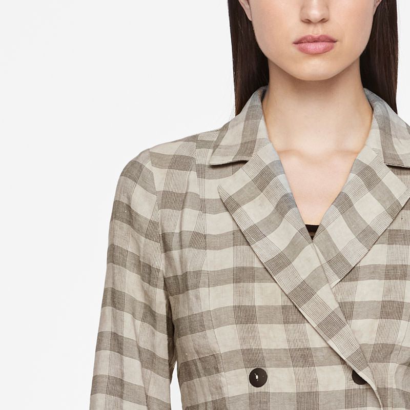 Sarah Pacini VESTE EN LIN - TARTAN