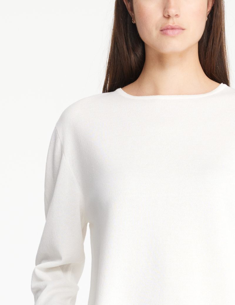White cutout sweater - gendercool by Sarah Pacini