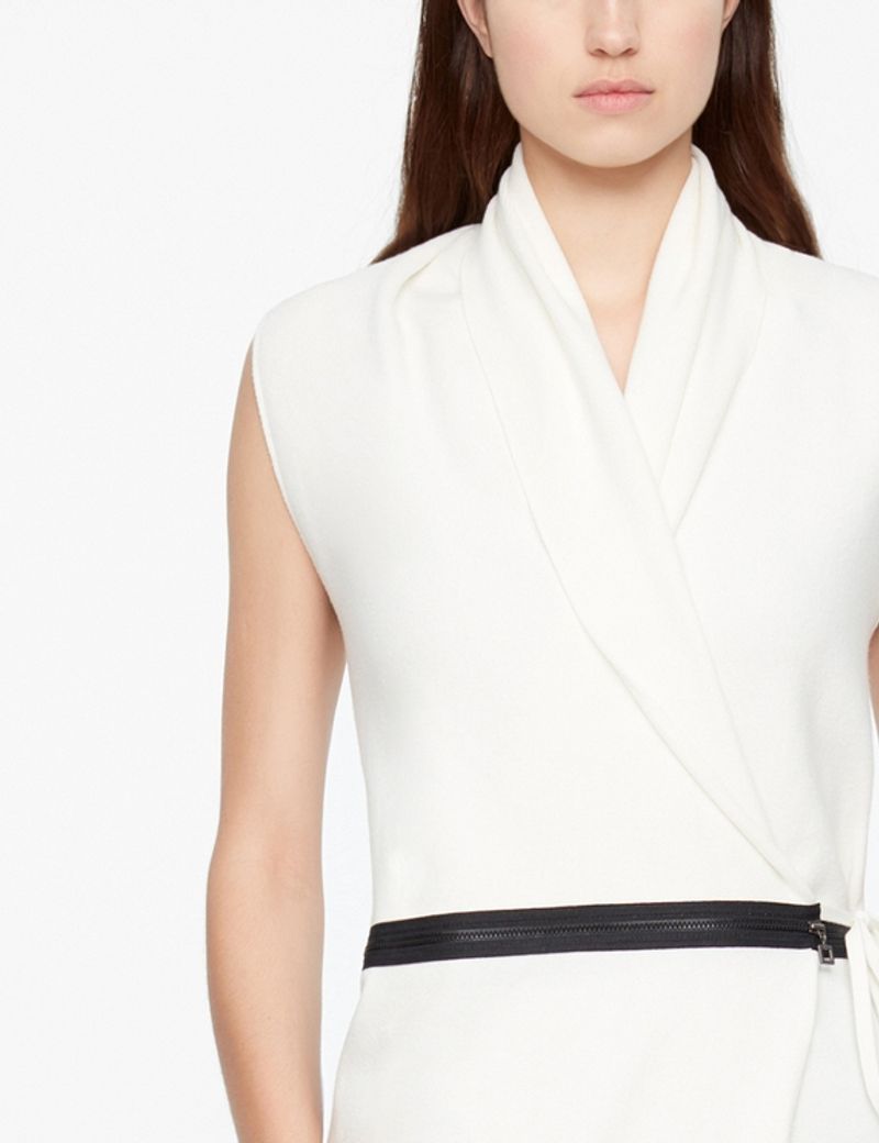 sleeveless cardigan - belt by Sarah Pacini