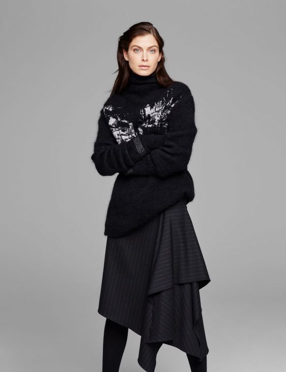 Sarah Pacini Pull long - motif métal oxydé