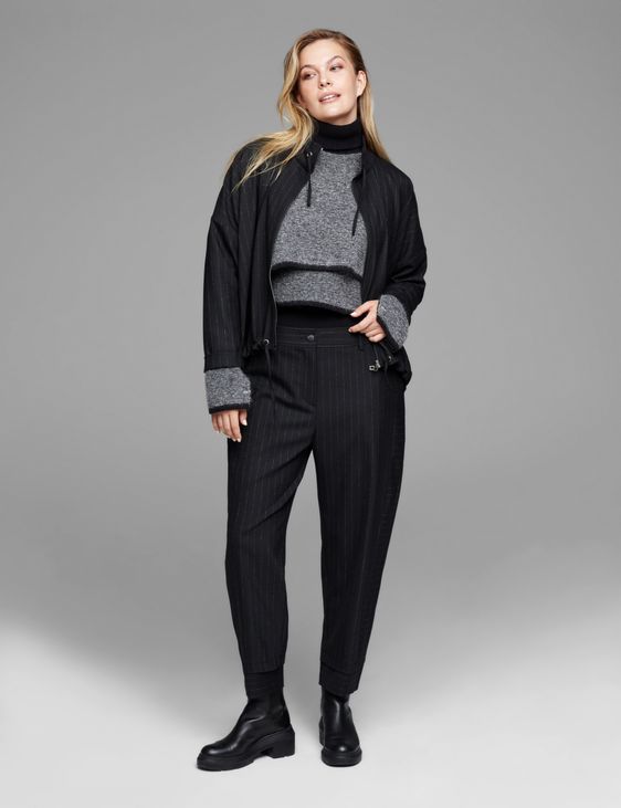 Sarah Pacini Veste en gabardine - rayures