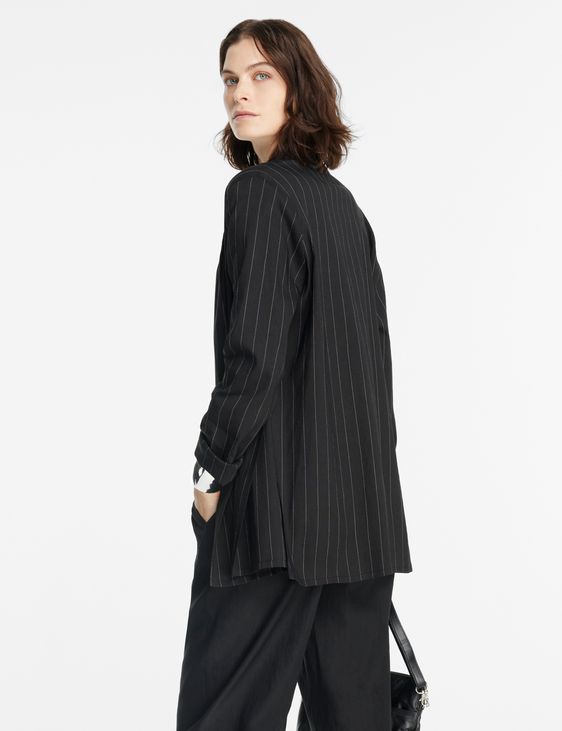 Sarah Pacini Linen jacket - shawl collar