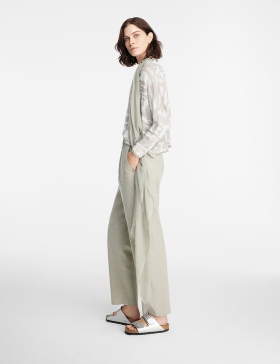 Sarah Pacini Pantalon taille haute - lin stretch