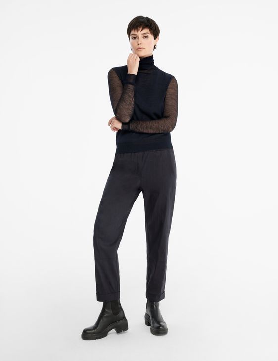 Sarah Pacini Pantalon lin stretch - détails jeans