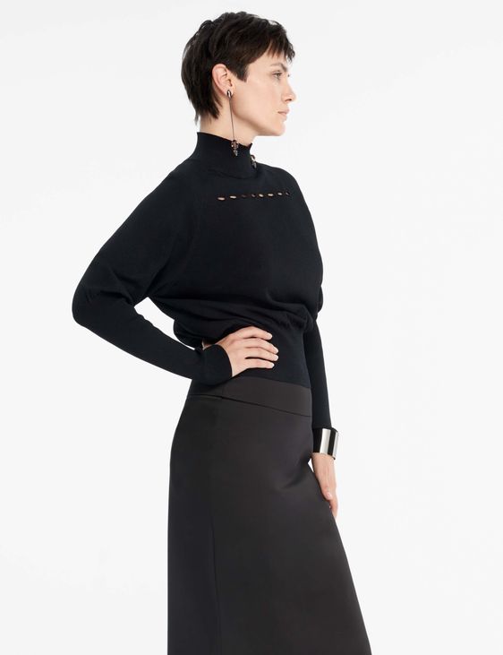 Sarah Pacini Maxi skirt - wool taffeta