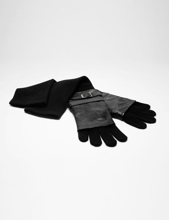 Sarah Pacini GANTS LONGS - CUIR & LAINE