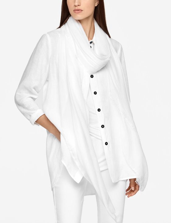 Sarah Pacini SHAWL SCARF - FRAYED EDGES