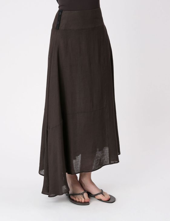 Sarah Pacini LINEN MAXI SKIRT