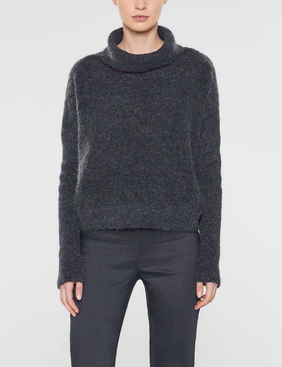 Sarah Pacini Kurzer sweater mit kragen