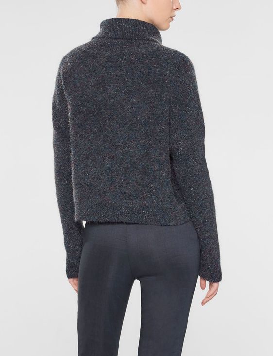 Sarah Pacini Kurzer sweater mit kragen