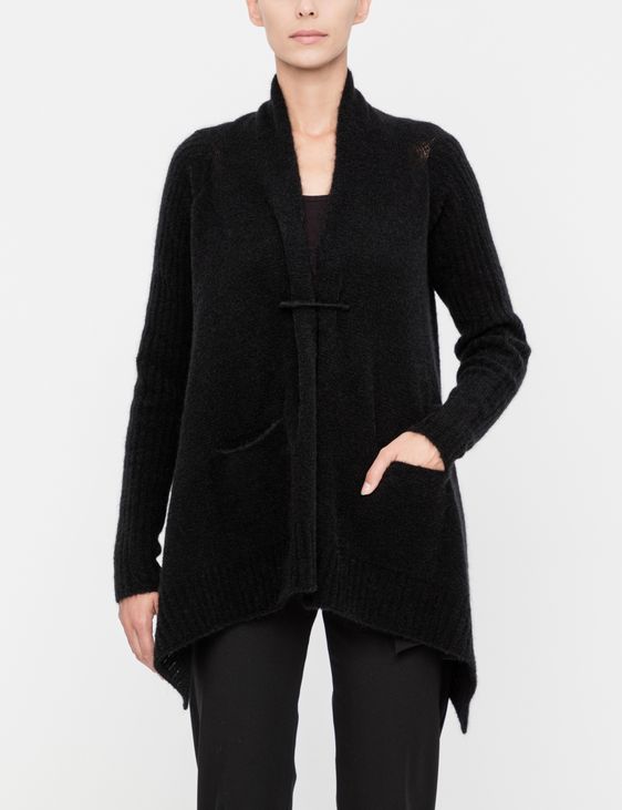 Sarah Pacini Cardigan asymétrique