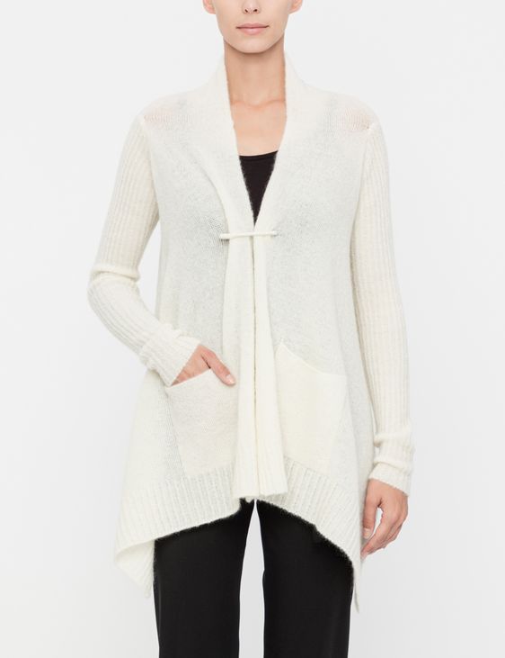 Sarah Pacini Cardigan asymétrique