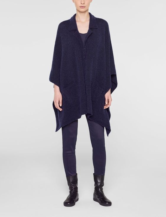 Sarah Pacini Poncho avec col de chemise