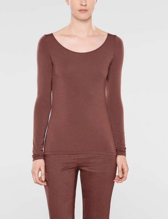 Sarah Pacini Zoë - long sleeve scoop neck t-shirt