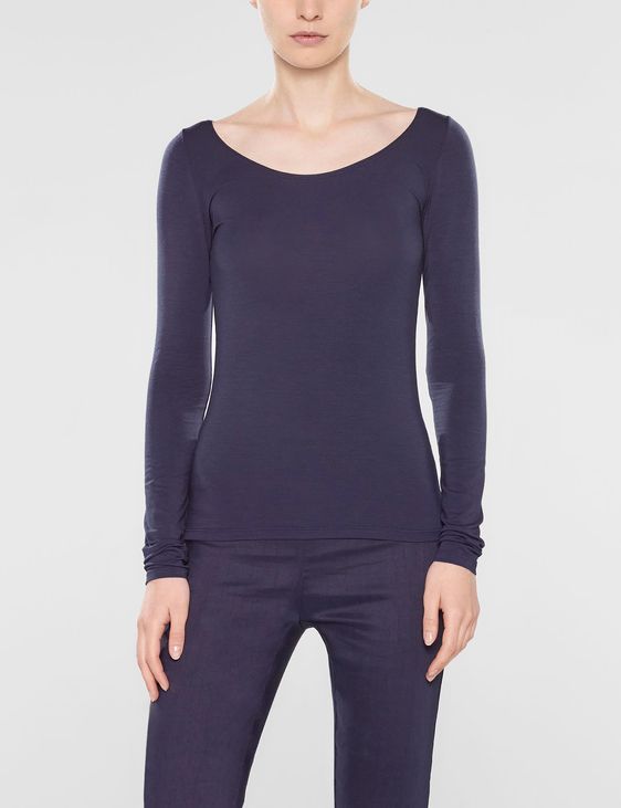 Sarah Pacini Zoë - long sleeve scoop neck t-shirt
