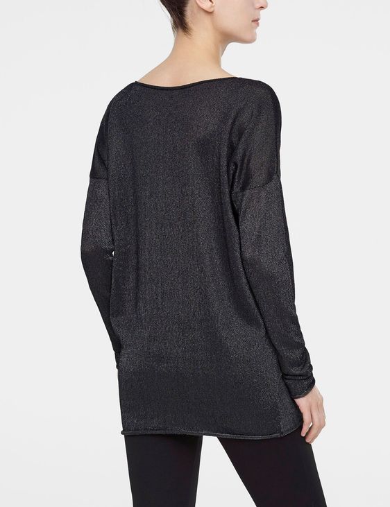 Sarah Pacini Long sweater with boat neckline
