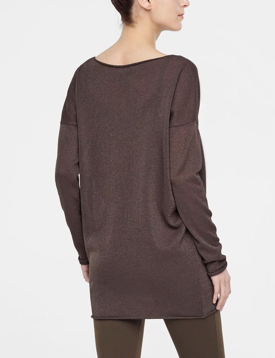 Sarah Pacini Long sweater with boat neckline