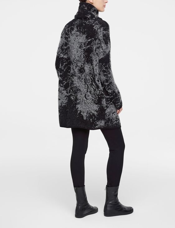 Sarah Pacini Jacquard long cardigan