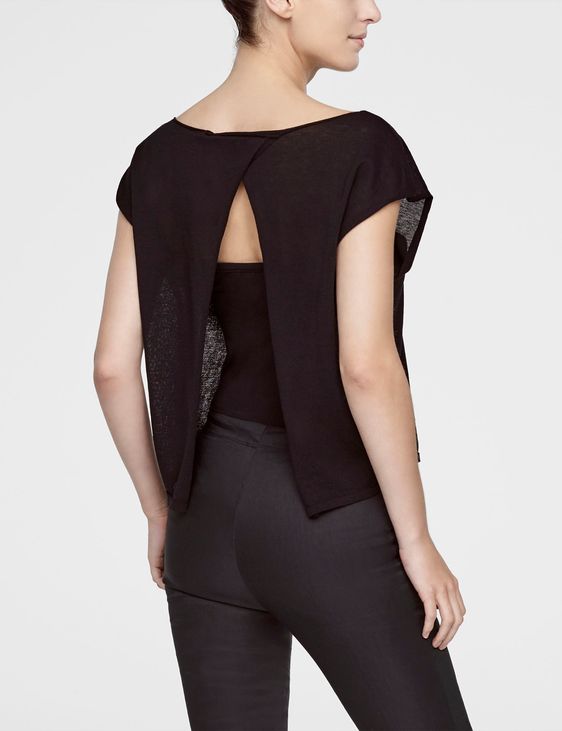 Sarah Pacini Pull court - dos fendu