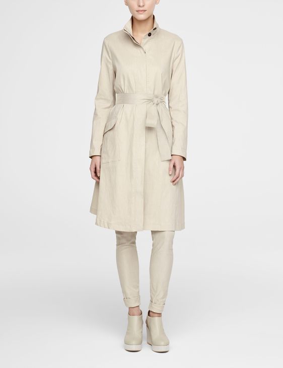 Sarah Pacini LEINEN-MANTEL