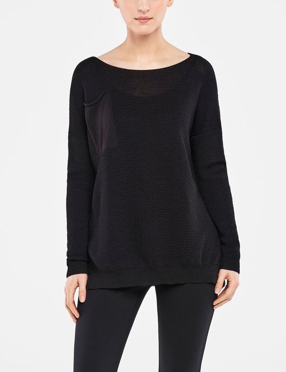Sarah Pacini LANGER SWEATER – WABENMUSTER