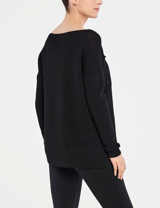 Sarah Pacini LANGER SWEATER – WABENMUSTER