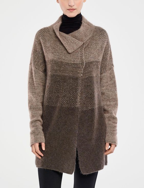 Sarah Pacini LANGE STRICKJACKE – OMBRÉ-DESIGN