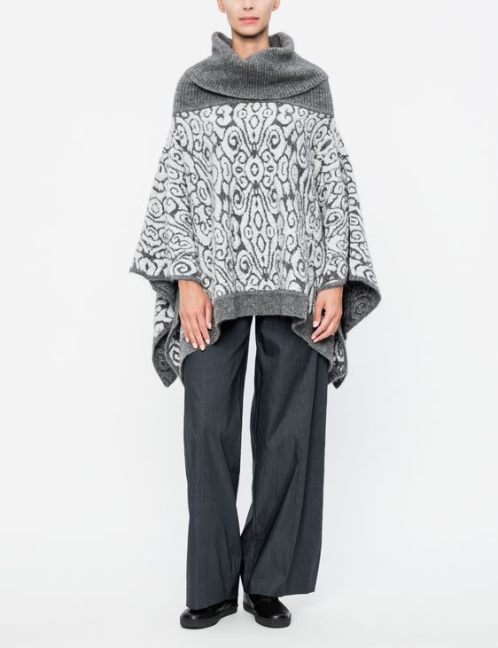 Sarah Pacini PONCHO JACQUARD